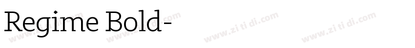 Regime Bold字体转换
